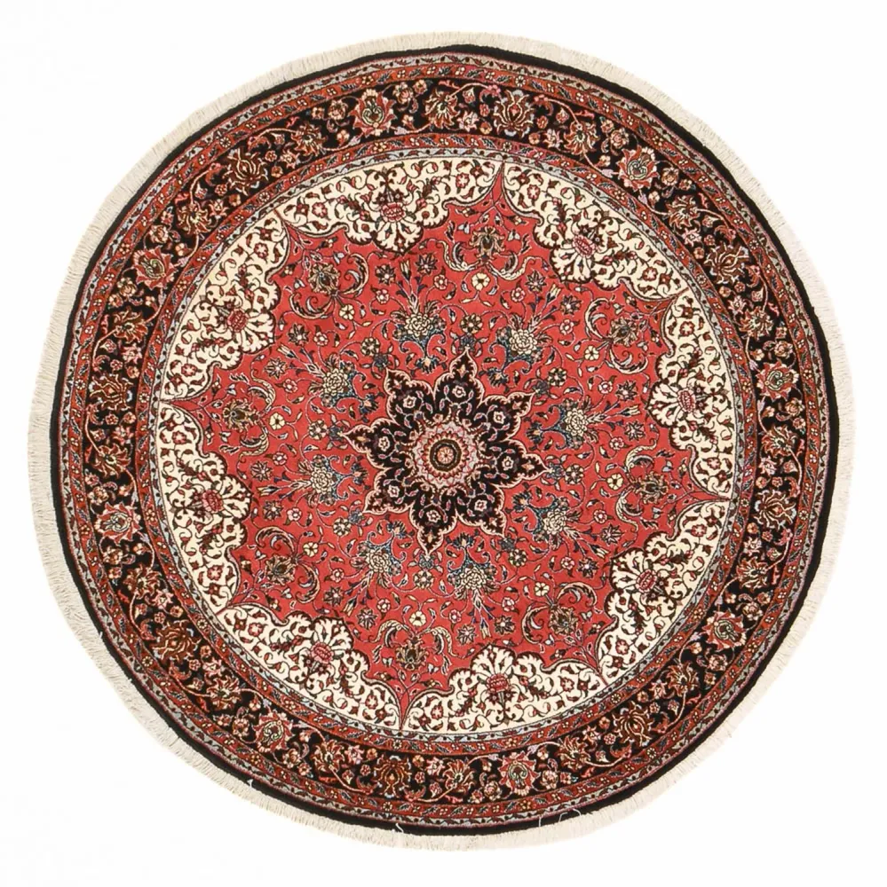 Tapete Persa - Bijar ronda - 150 x 150 cm - vermelho