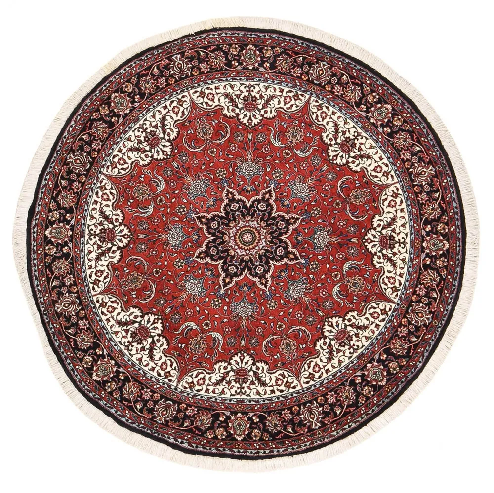Tapete Persa - Bijar ronda - 150 x 150 cm - vermelho