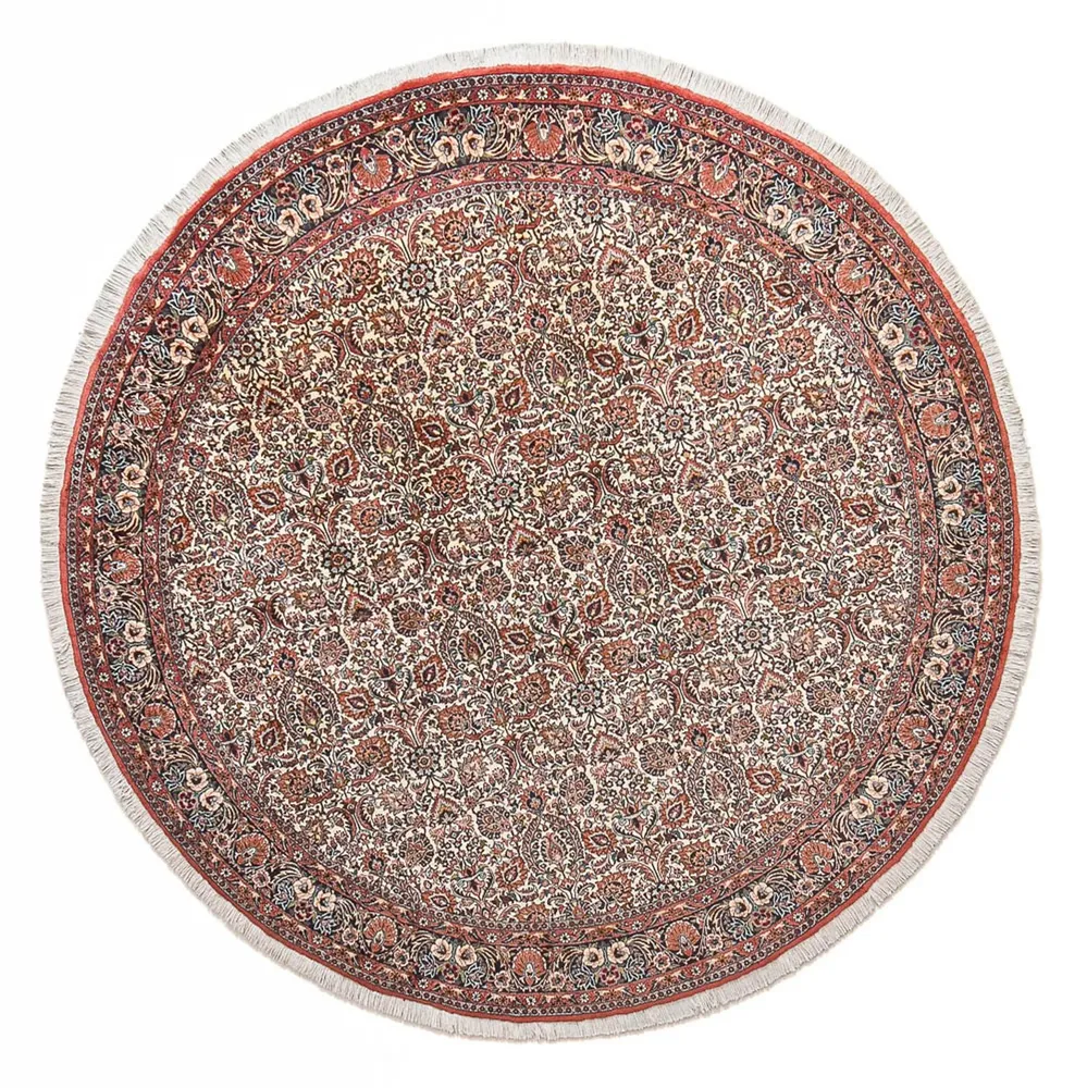 Tapete Persa - Bijar ronda - 250 x 250 cm - ferrugem