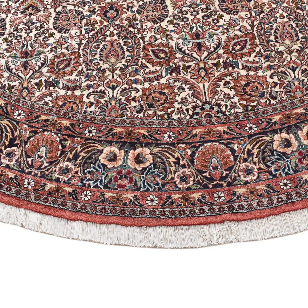 Tapete Persa - Bijar ronda - 250 x 250 cm - ferrugem