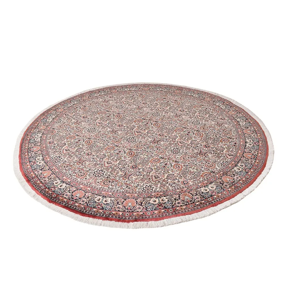 Tapete Persa - Bijar ronda - 250 x 250 cm - ferrugem