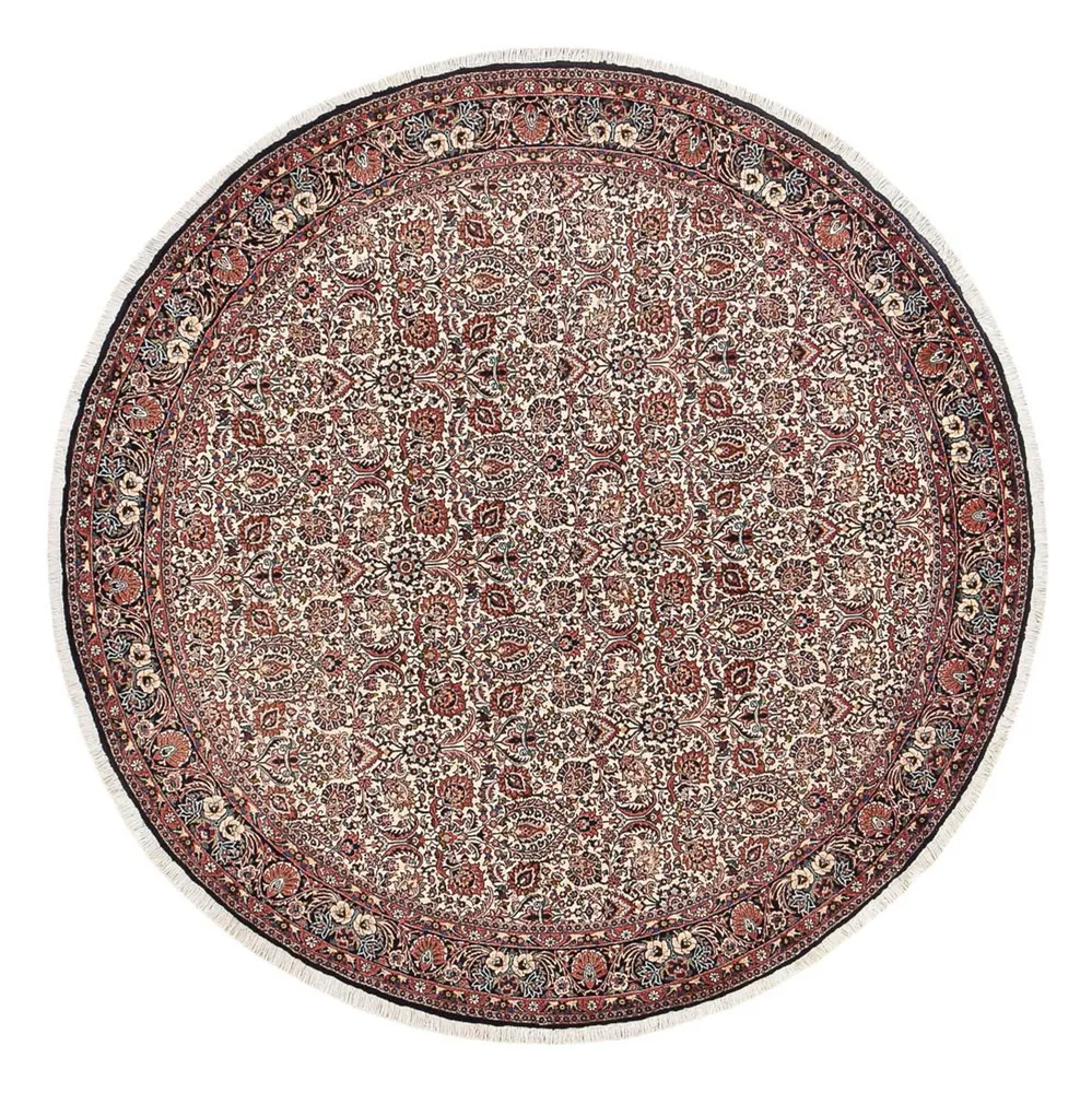 Tapete Persa - Bijar ronda - 250 x 250 cm - ferrugem