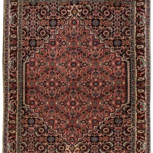 Tapete Persa - Bijar - Royal - 103 x 78 cm - vermelho claro