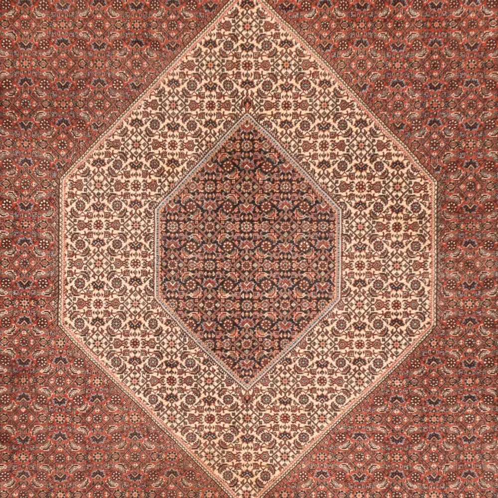 Tapete Persa - Bijar - Royal - 300 x 255 cm - ferrugem