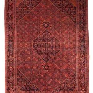 Tapete Persa - Bijar - Royal - 327 x 220 cm - vermelho escuro