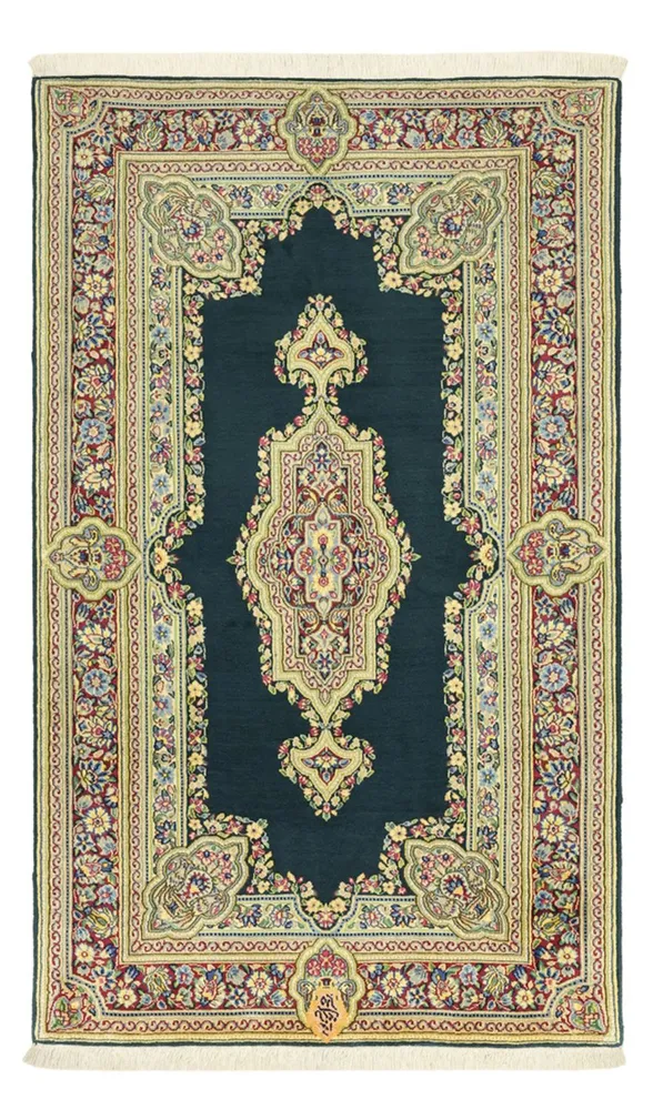 Tapete Persa - Clássico - 152 x 92 cm - azul escuro