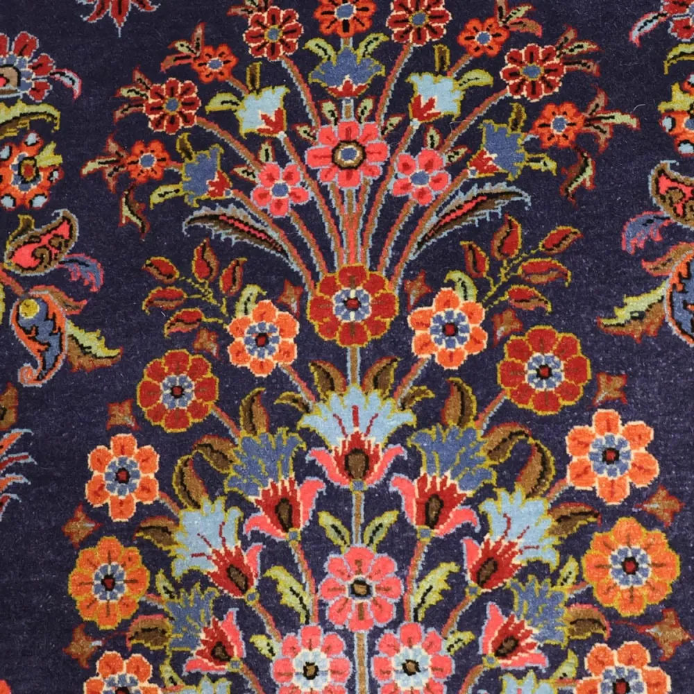 Tapete Persa - Clássico - 161 x 110 cm - azul escuro