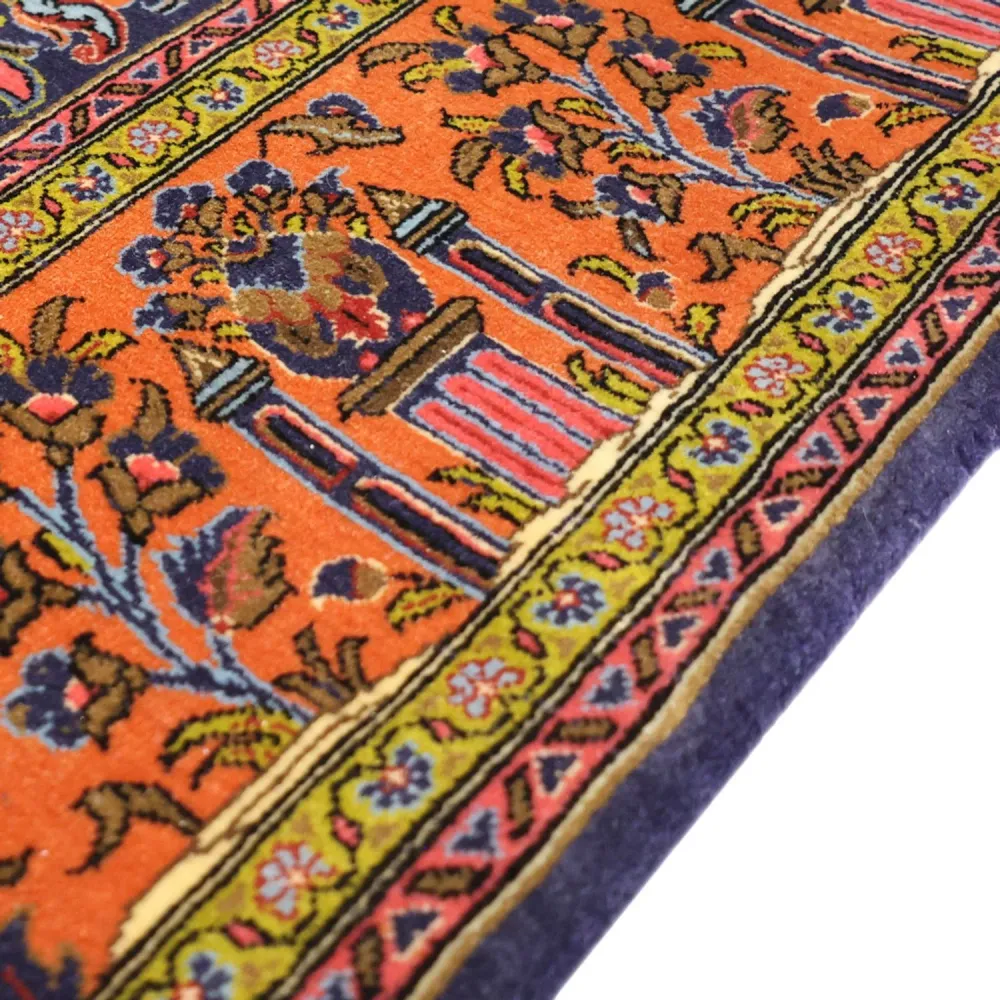 Tapete Persa - Clássico - 161 x 110 cm - azul escuro