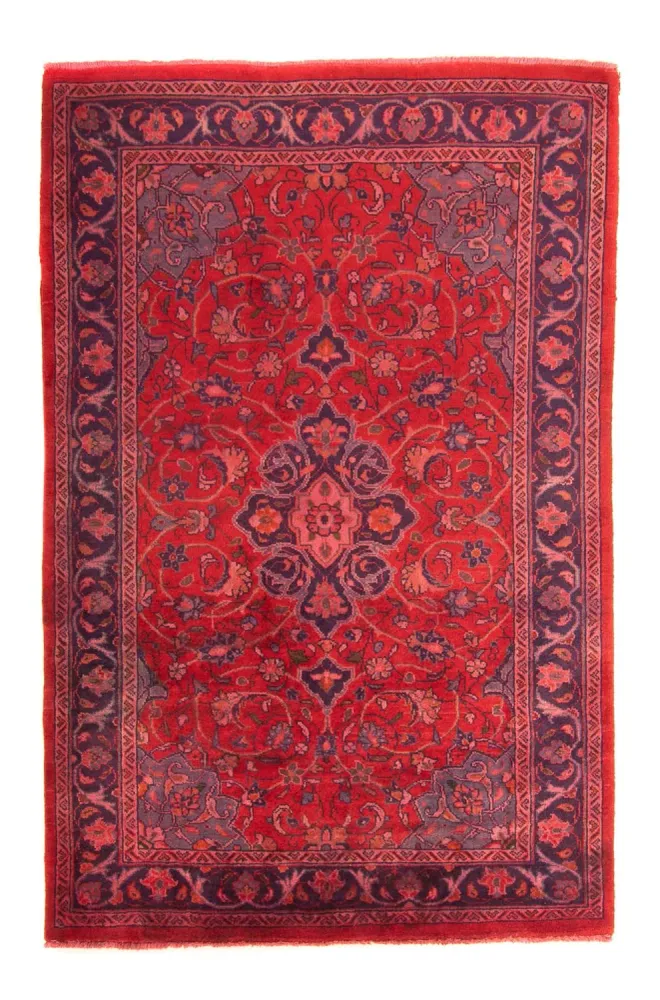 Tapete Persa - Clássico - 208 x 135 cm - vermelho escuro