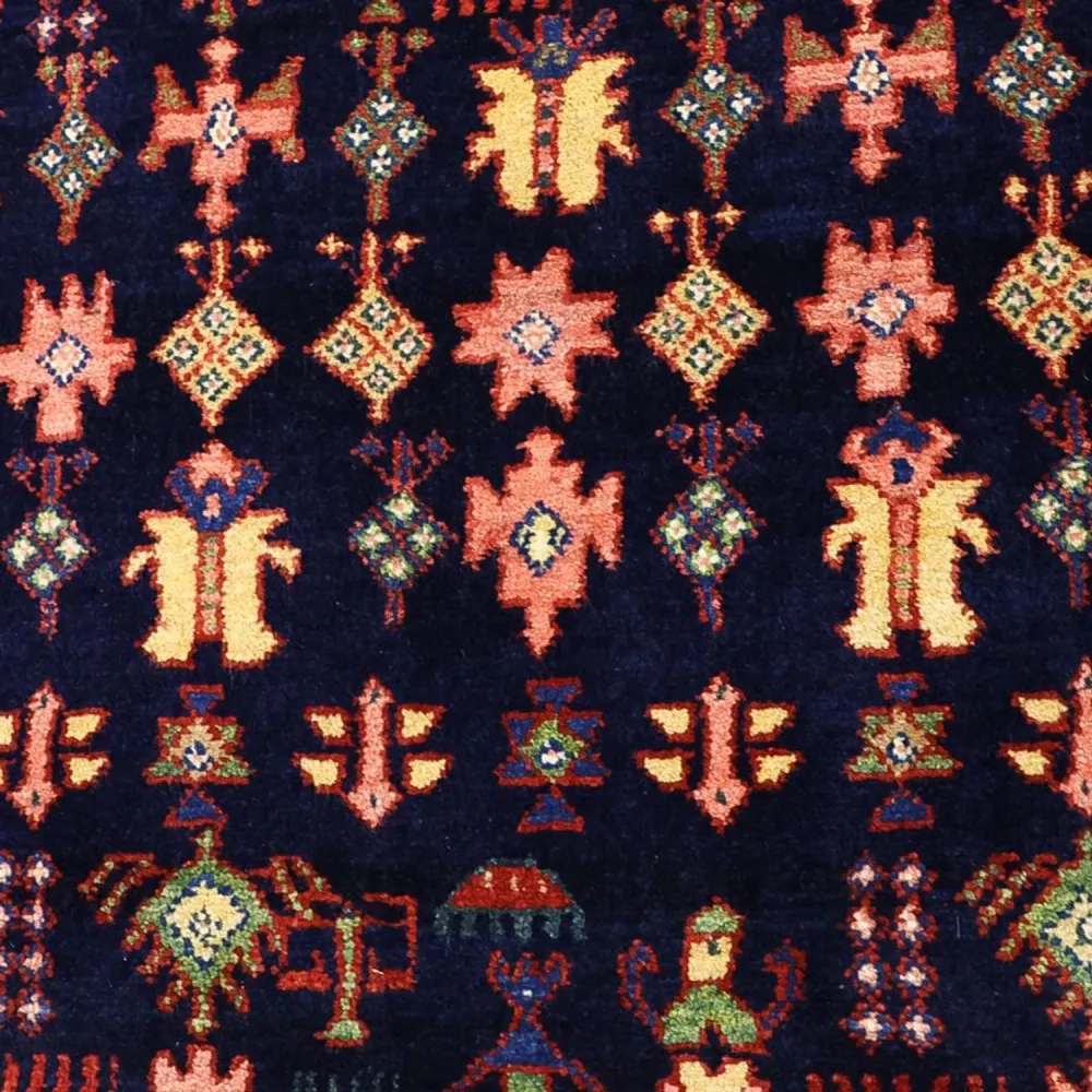 Tapete Persa - Clássico - 215 x 157 cm - azul escuro