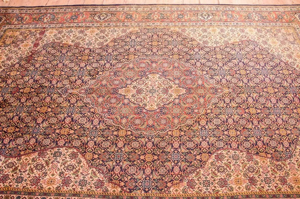 Tapete Persa - Clássico - 337 x 210 cm - azul escuro