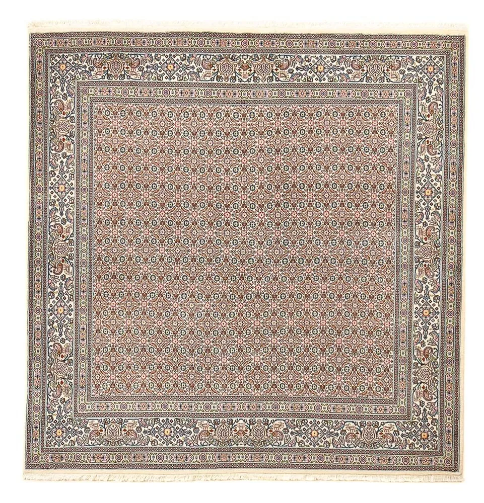 Tapete Persa - Clássico praç - 200 x 200 cm - castanho claro