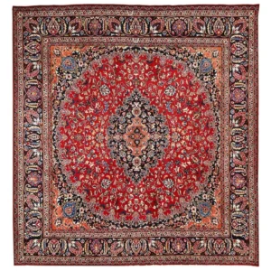 Tapete Persa - Clássico praç - 319 x 296 cm - vermelho
