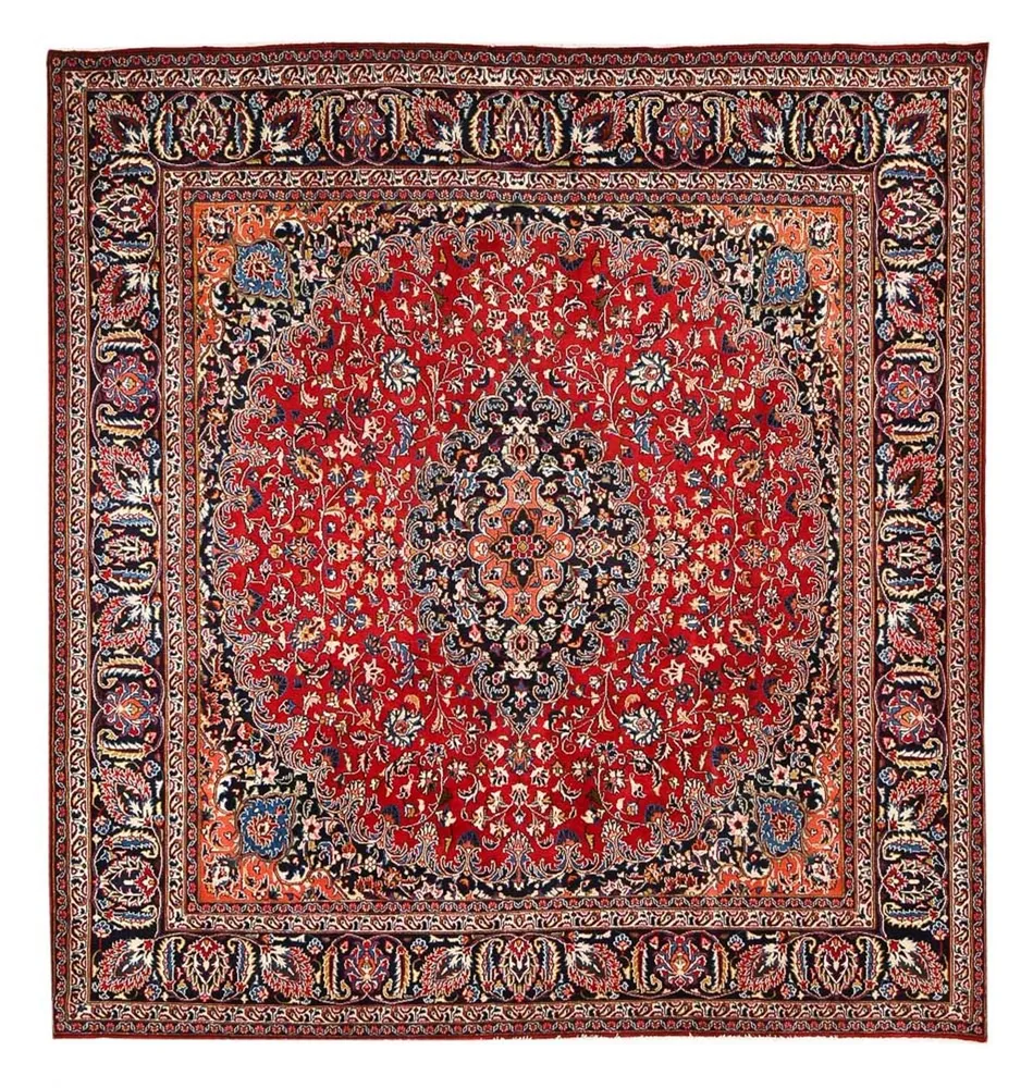 Tapete Persa - Clássico praç - 319 x 296 cm - vermelho