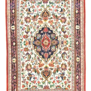 Tapete persa - Ghom - 145 x 102 cm - bege