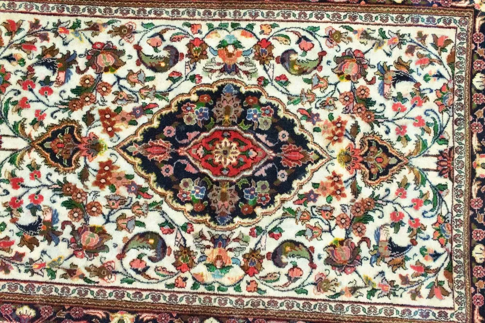 Tapete persa - Ghom - 145 x 102 cm - bege