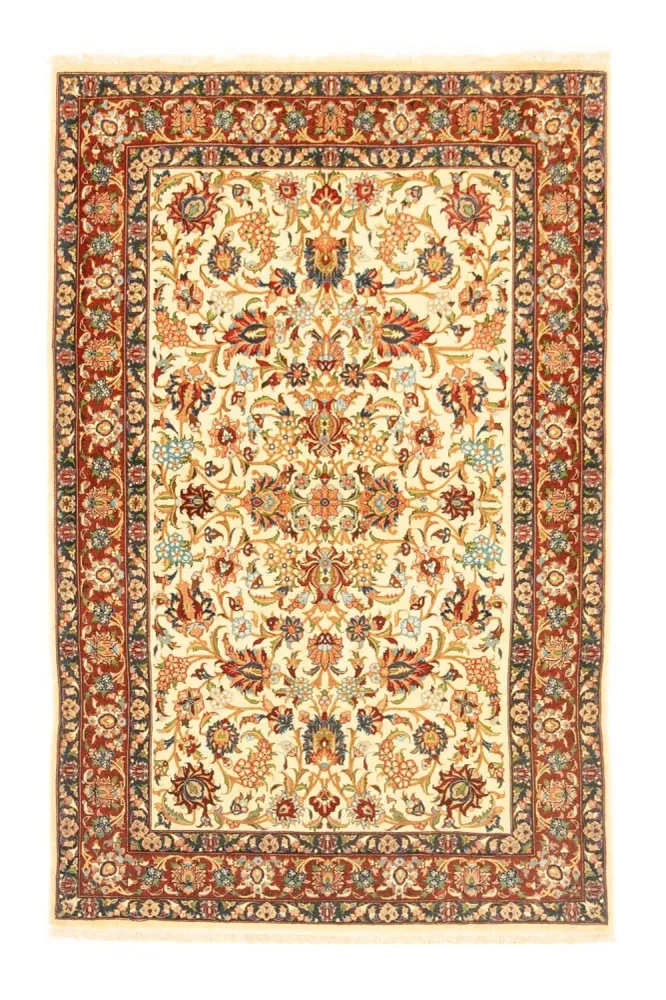 Tapete persa - Ghom - 160 x 102 cm - bege