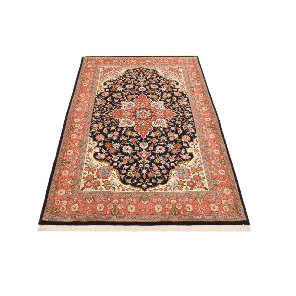 Tapete Persa - Ghom - Royal - 227 x 140 cm - azul escuro
