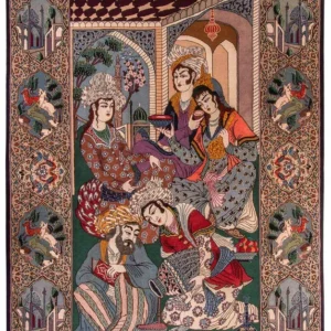 Tapete Persa - Isfahan - Premium - 165 x 110 cm - multicolorido