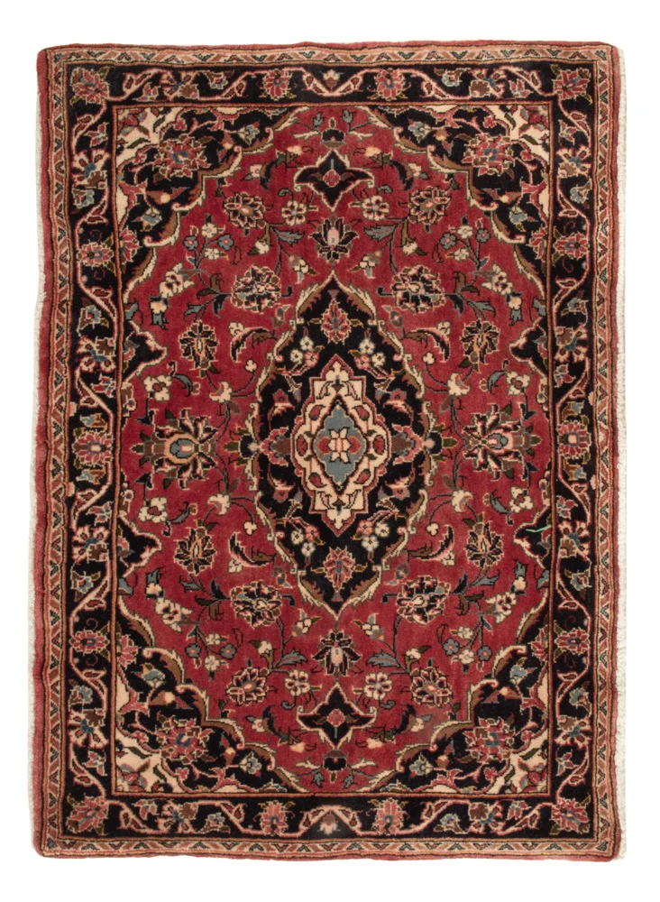 Tapete persa - Keshan - 108 x 77 cm - vermelho