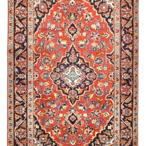 Tapete persa - Keshan - 147 x 97 cm - vermelho