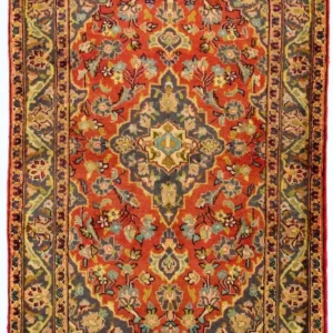 Tapete persa - Keshan - 162 x 105 cm - laranja