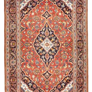 Tapete persa - Keshan - 167 x 114 cm - vermelho claro
