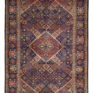 Tapete persa - Keshan - 211 x 143 cm - azul escuro