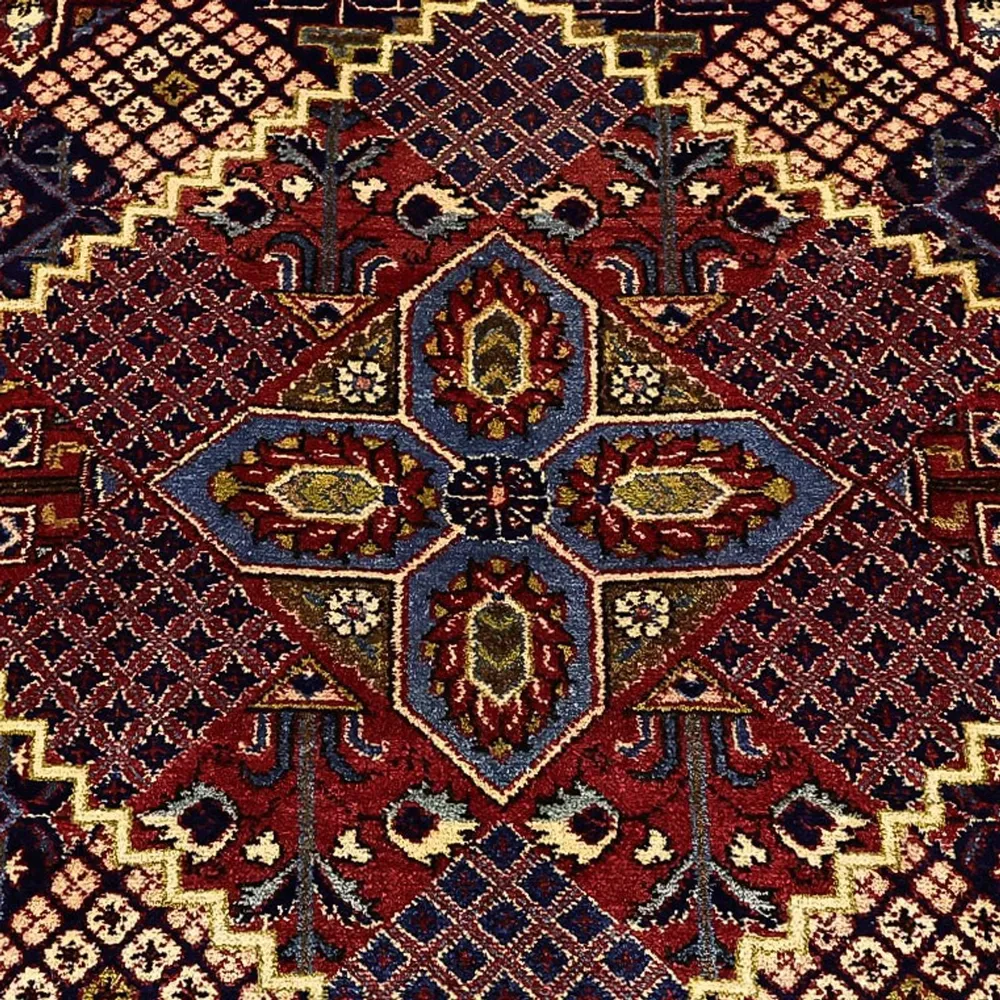 Tapete persa - Keshan - 211 x 143 cm - azul escuro