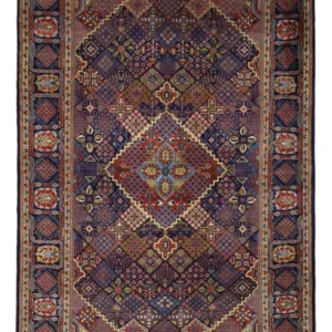 Tapete persa - Keshan - 215 x 140 cm - azul escuro