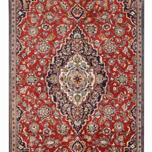 Tapete persa - Keshan - 244 x 146 cm - vermelho