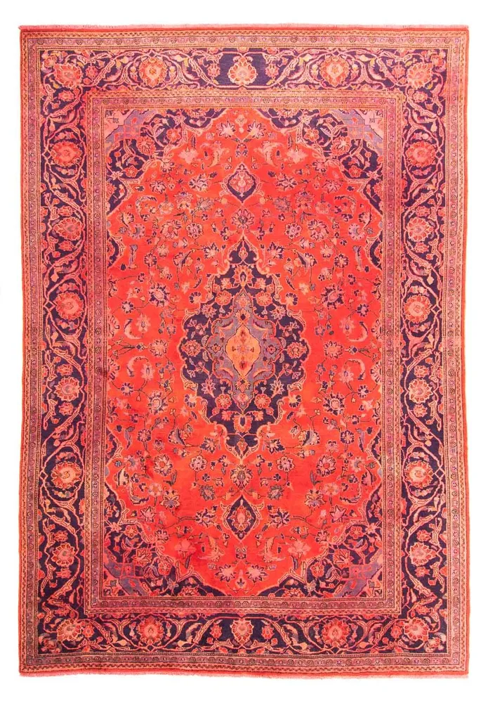 Tapete persa - Keshan - 277 x 170 cm - vermelho claro