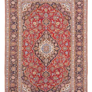 Tapete persa - Keshan - 280 x 190 cm - vermelho