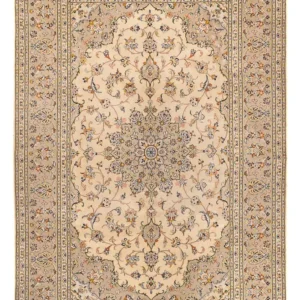Tapete persa - Keshan - 295 x 194 cm - bege claro