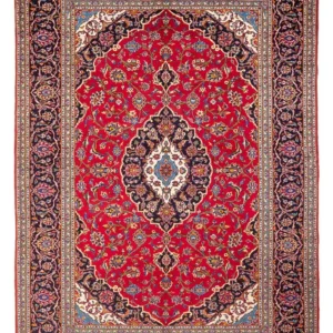 Tapete persa - Keshan - 296 x 203 cm - vermelho