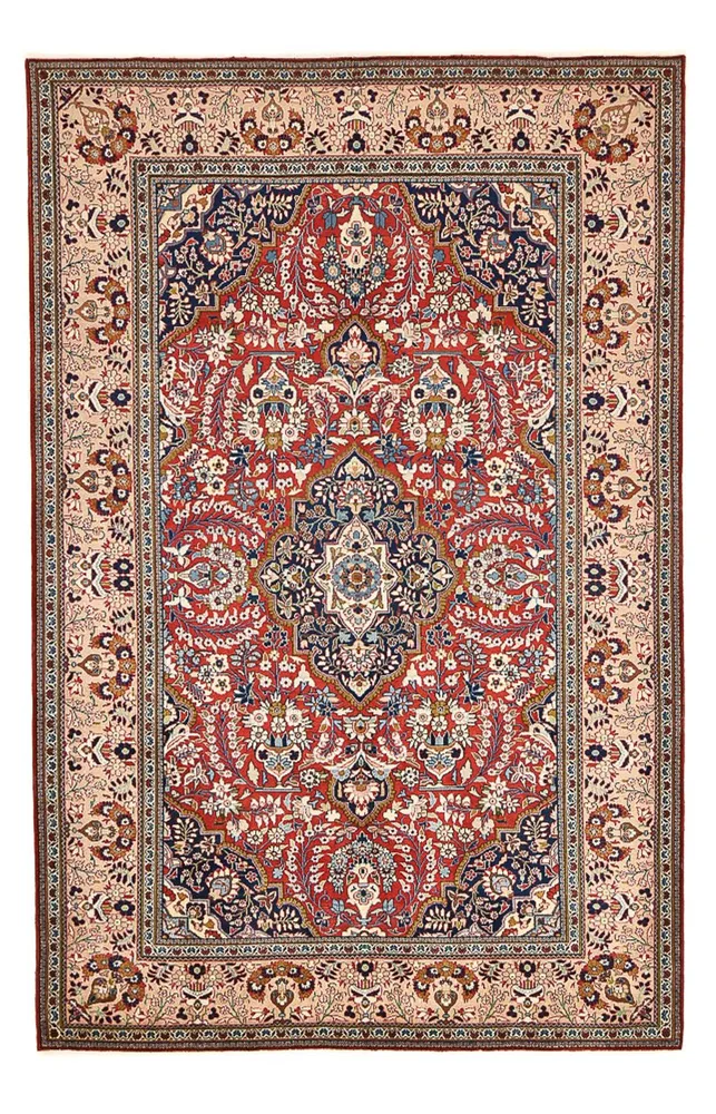Tapete persa - Keshan - 326 x 209 cm - vermelho claro