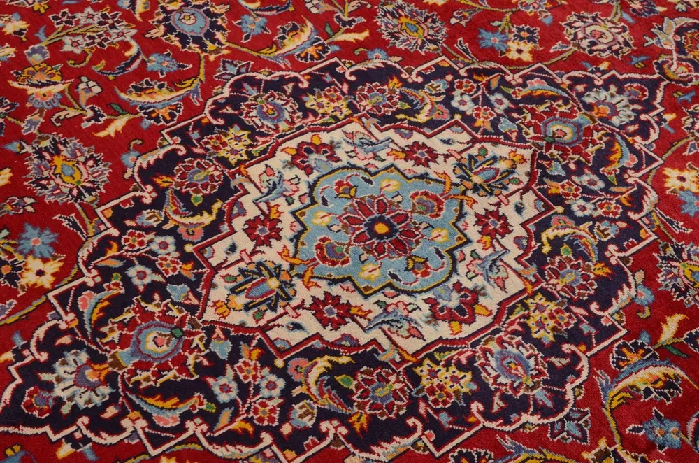 Tapete persa - Keshan - 332 x 231 cm - vermelho