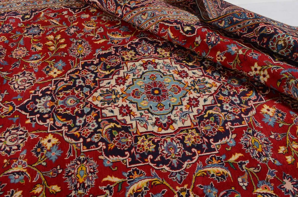 Tapete persa - Keshan - 332 x 231 cm - vermelho