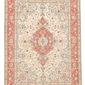 Tapete persa - Keshan - 342 x 243 cm - bege claro