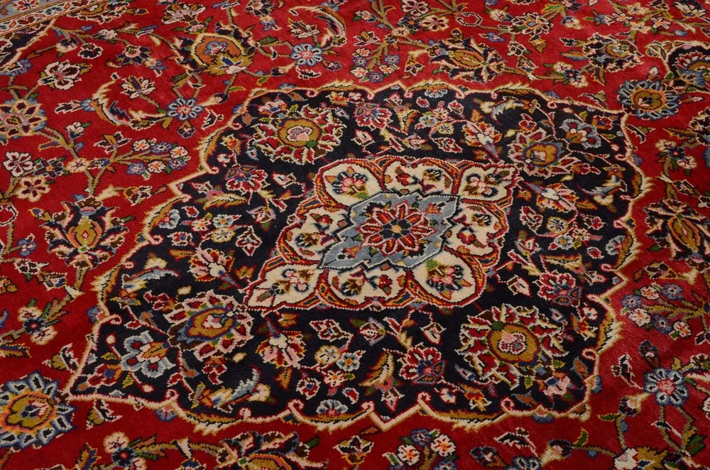 Tapete persa - Keshan - 342 x 246 cm - vermelho
