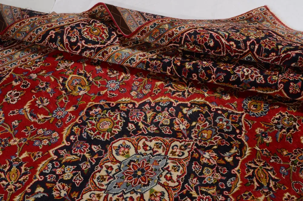 Tapete persa - Keshan - 342 x 246 cm - vermelho