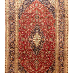 Tapete persa - Keshan - 346 x 207 cm - vermelho