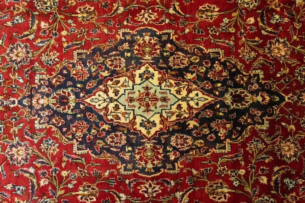 Tapete persa - Keshan - 346 x 207 cm - vermelho