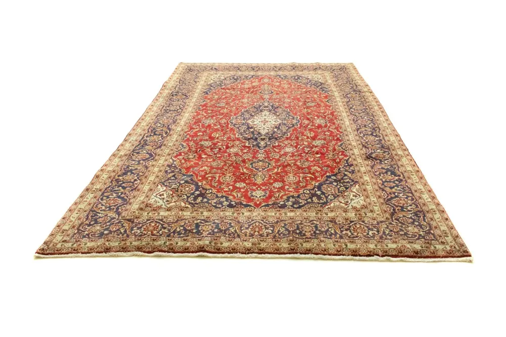 Tapete persa - Keshan - 346 x 207 cm - vermelho