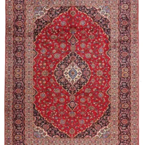 Tapete persa - Keshan - 346 x 253 cm - vermelho