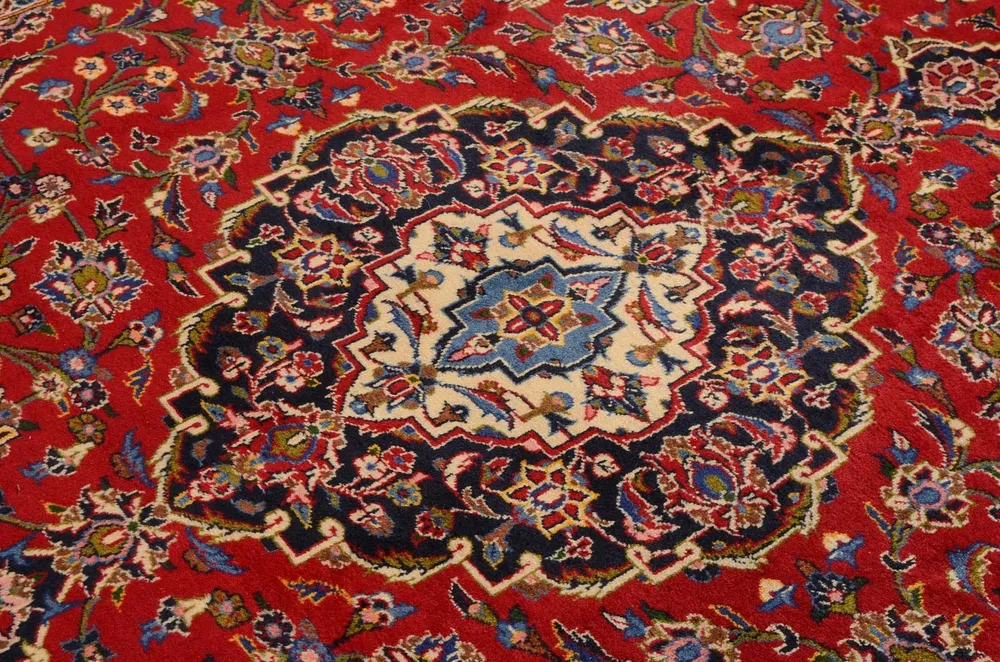 Tapete persa - Keshan - 346 x 253 cm - vermelho