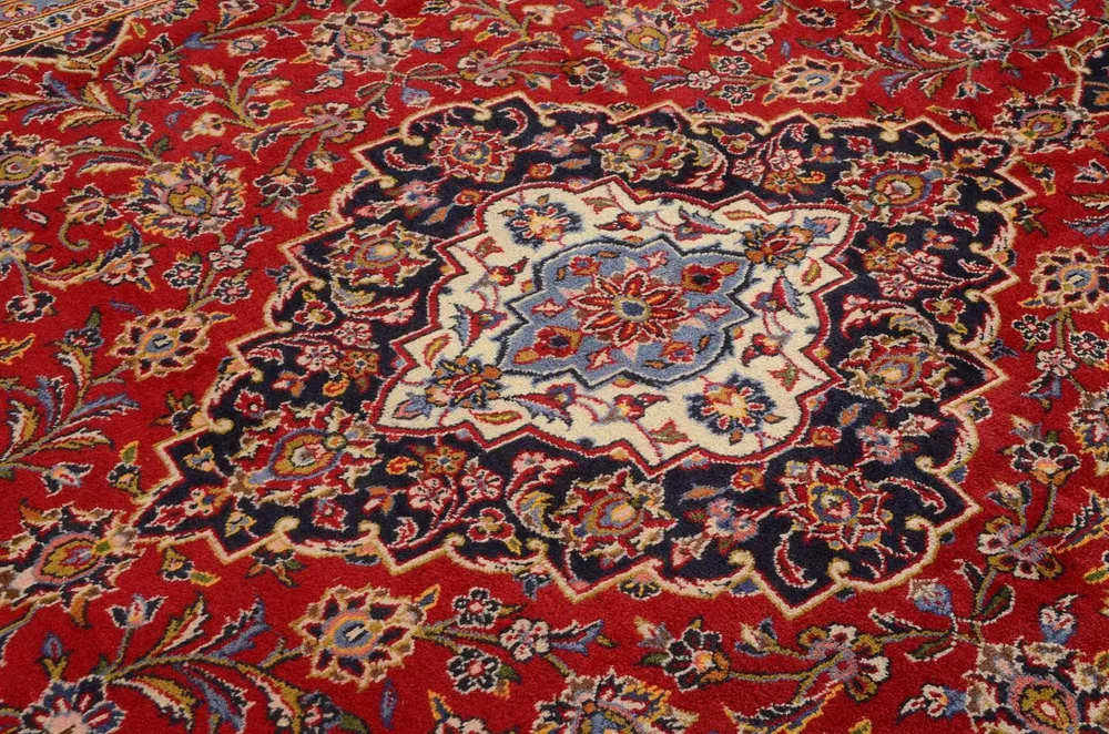 Tapete persa - Keshan - 347 x 240 cm - vermelho