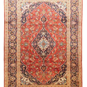 Tapete persa - Keshan - 349 x 246 cm - laranja