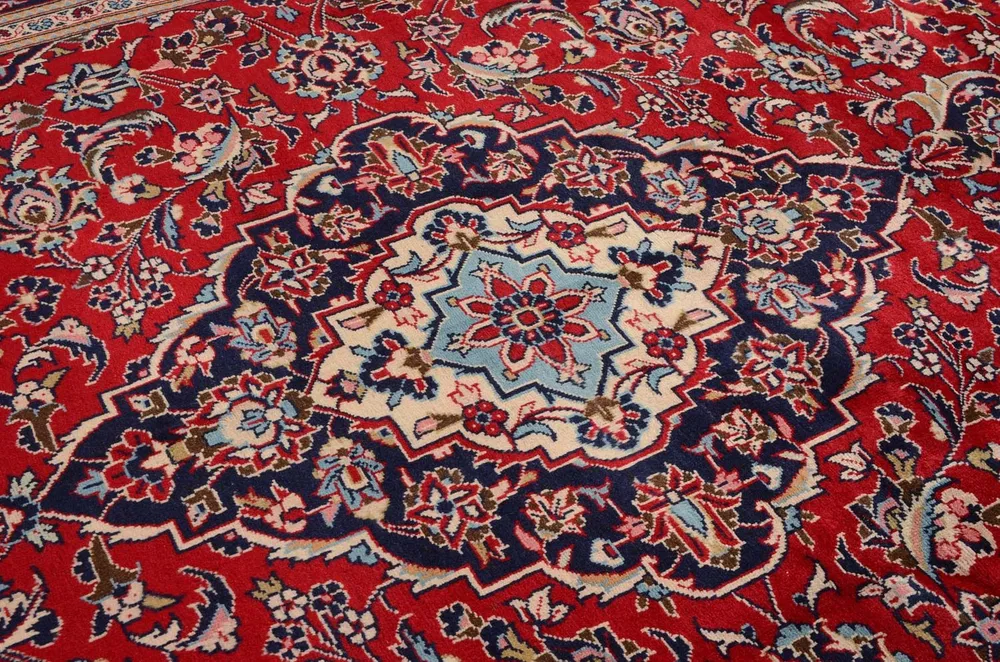 Tapete persa - Keshan - 351 x 239 cm - vermelho