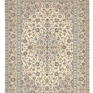 Tapete persa - Keshan - 352 x 242 cm - bege claro
